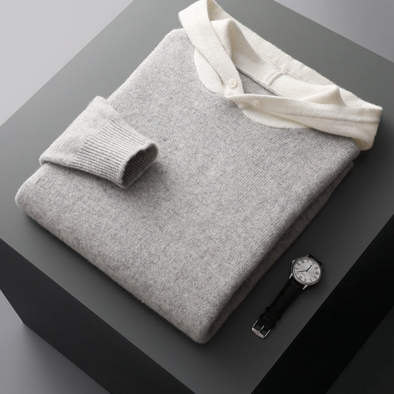 Morris™ | Men's Merino Wool Sweater with Hoodie