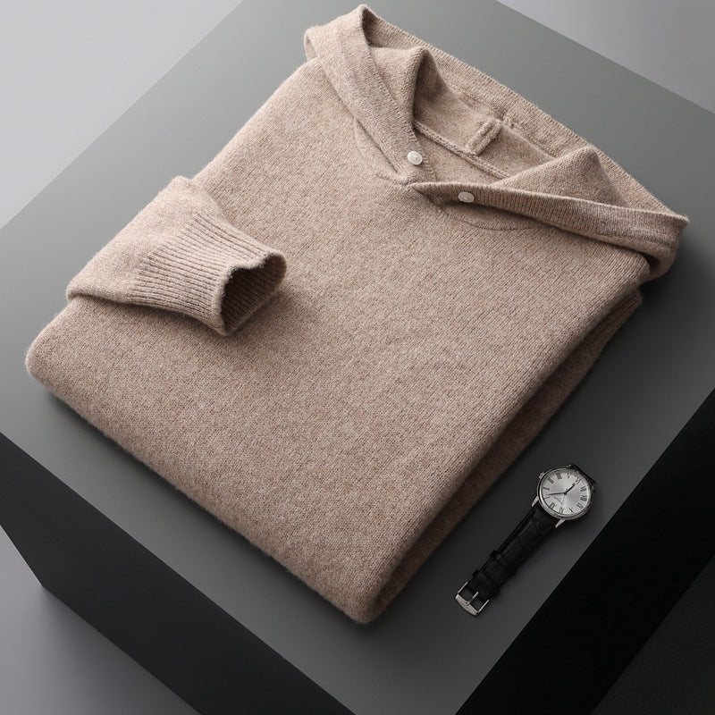 Morris™ | Men's Merino Wool Sweater with Hoodie